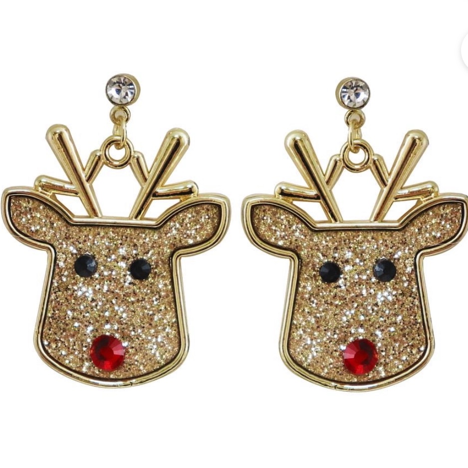 Rudolph The Red Nose Reindeer Earrings